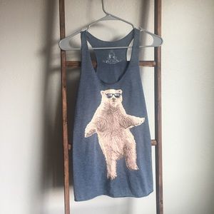 Cute Polar Bear graphic tank top